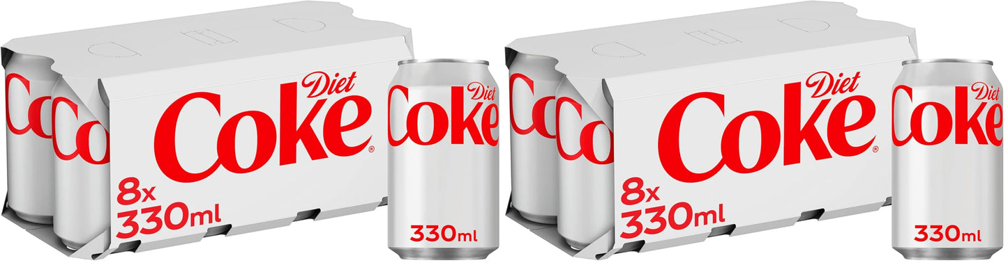 Diet Coke Soft Drink Cans, 24 x 330 mL