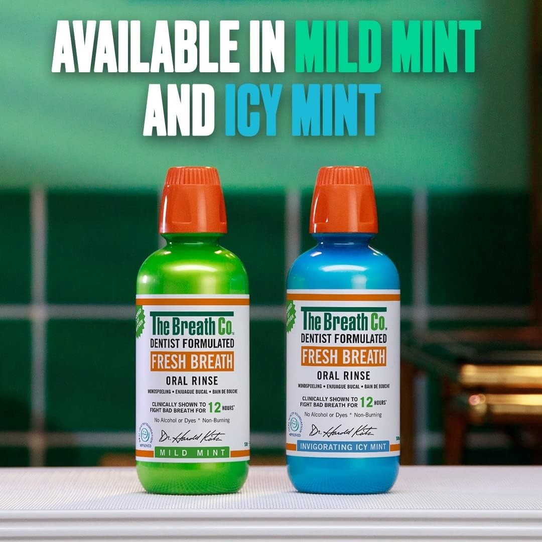 The Breath Co Alcohol Free Mouthwash -Dentist Formulated Oral Rinse for 12 300ML