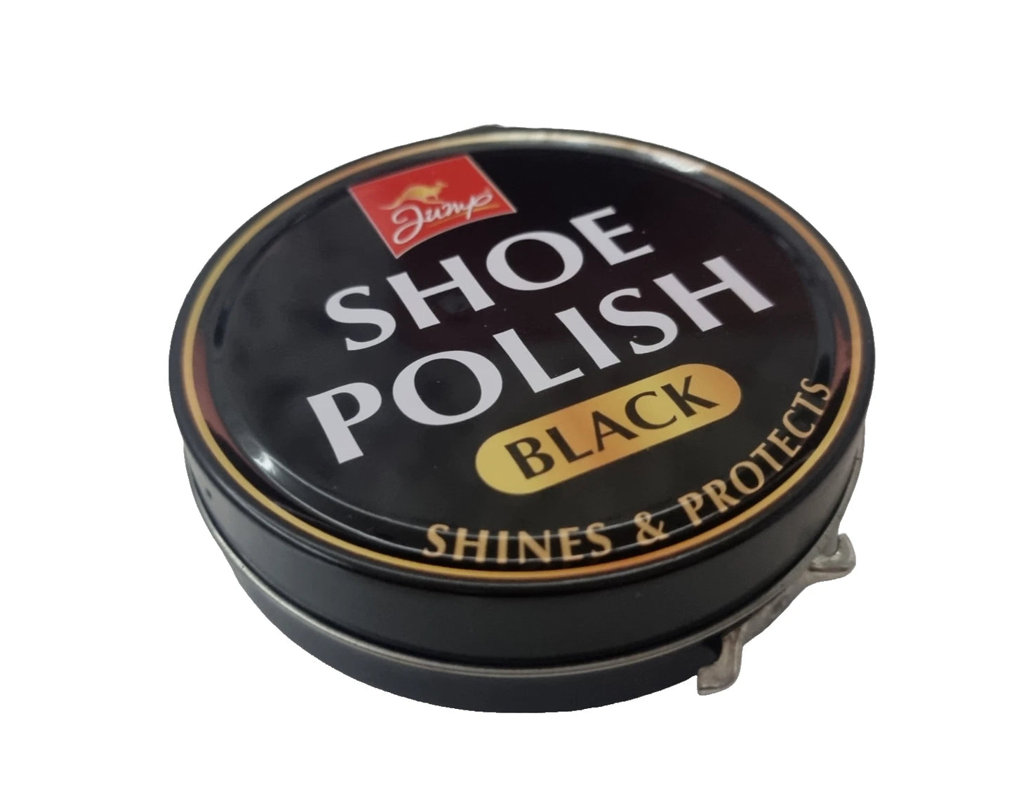 Black Shoe Polish Large 80g Boots Metal Tins Shine Protect Standard Jump Tin