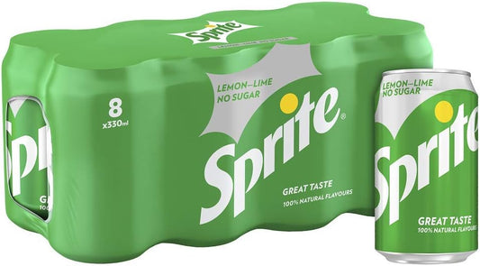 Sprite Can Zero 330 ml (Pack of 8)