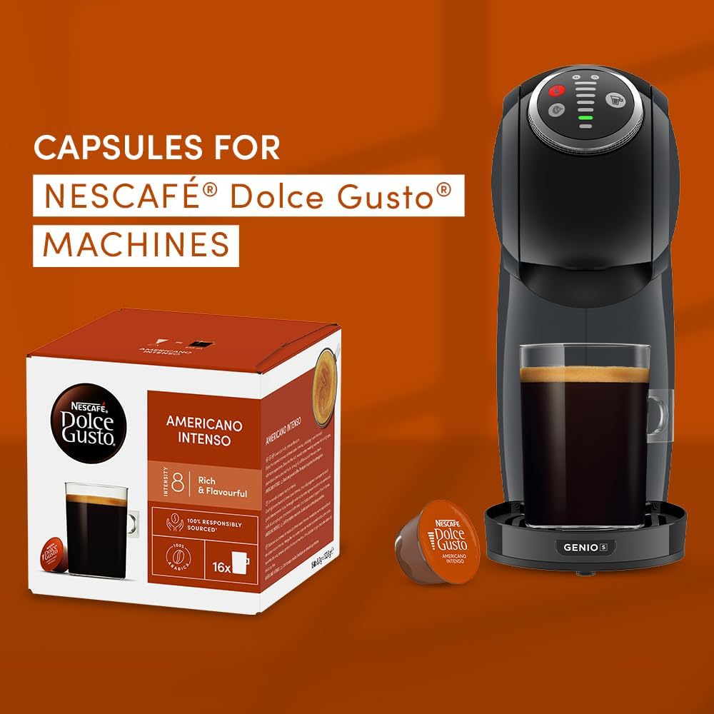 NESCAFÉ DOLCE GUSTO Americano Intenso Coffee Pods (Total 48 Servings)