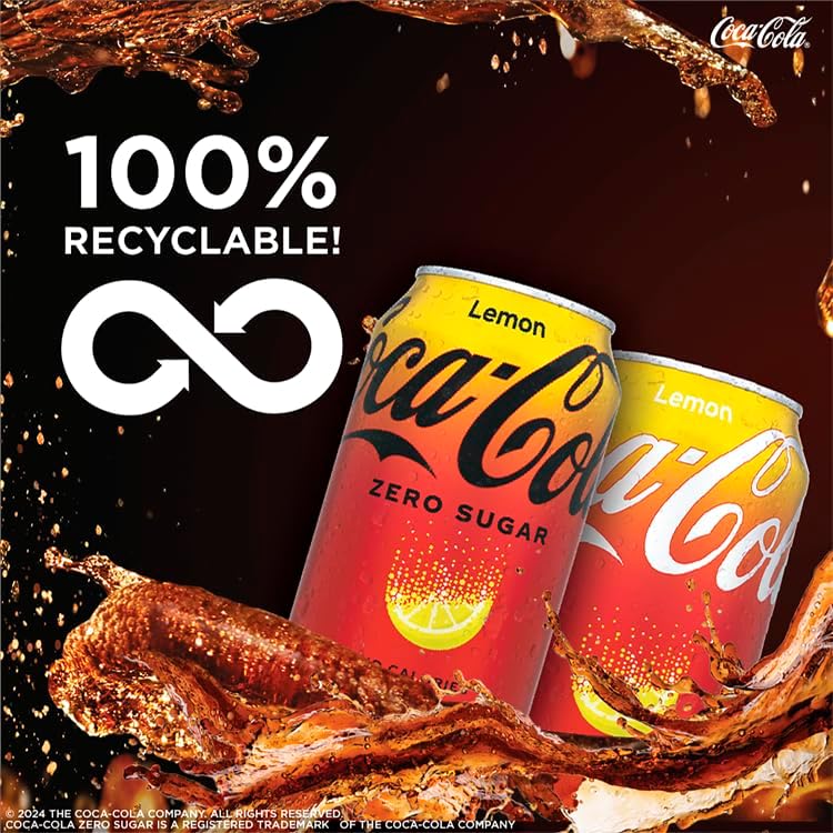Coca-Cola Zero Sugar Soft Drink Cans, 24 x 330 mL