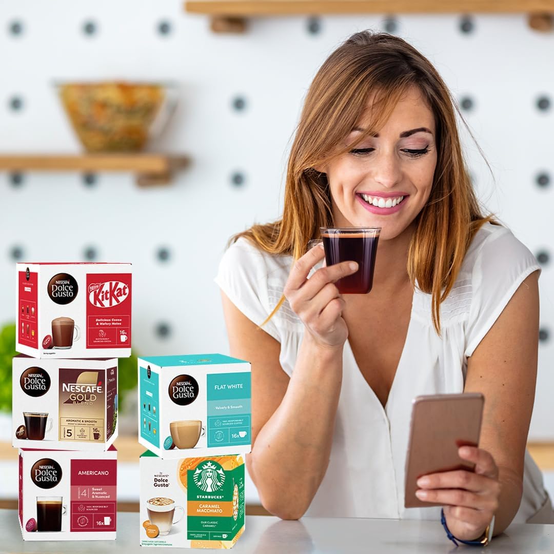 NESCAFÉ DOLCE GUSTO Americano Intenso Coffee Pods (Total 48 Servings)