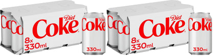 Diet Coke Soft Drink Cans, 24 x 330 mL
