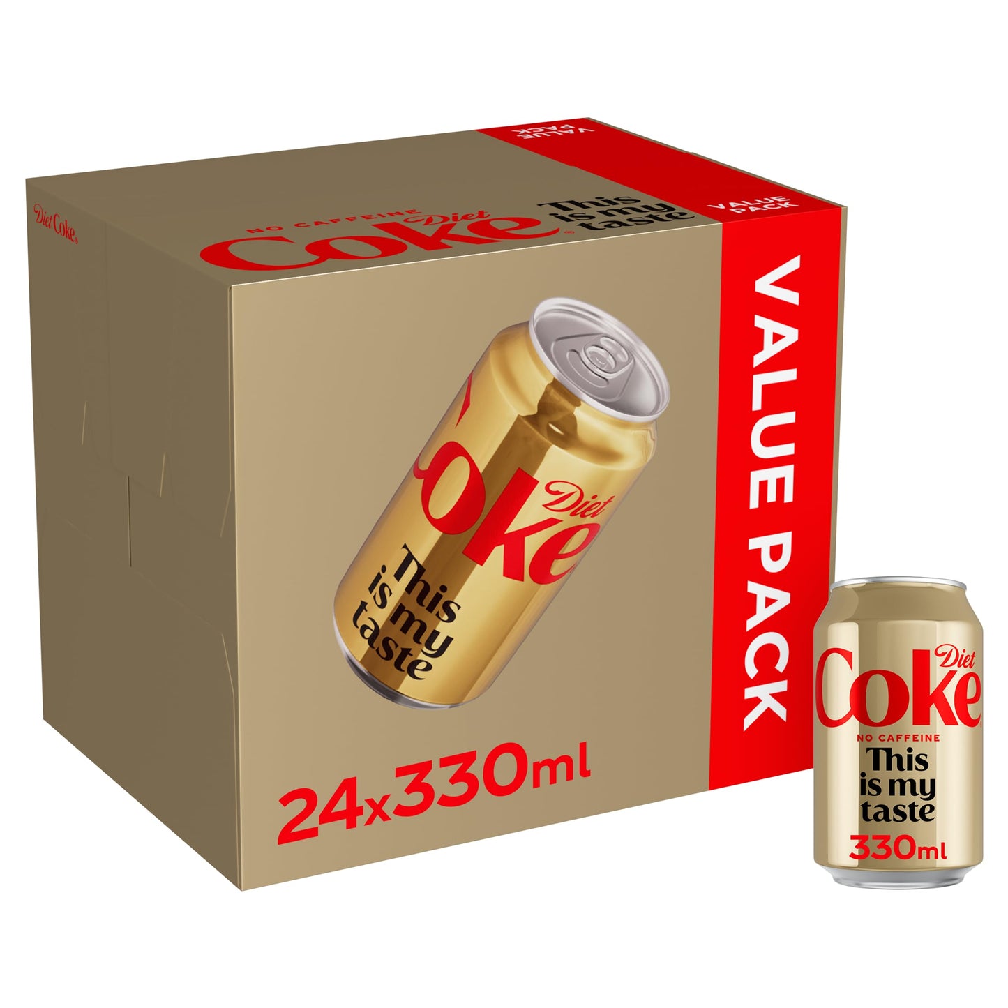 Diet Coke Soft Drink Cans, 24 x 330 mL