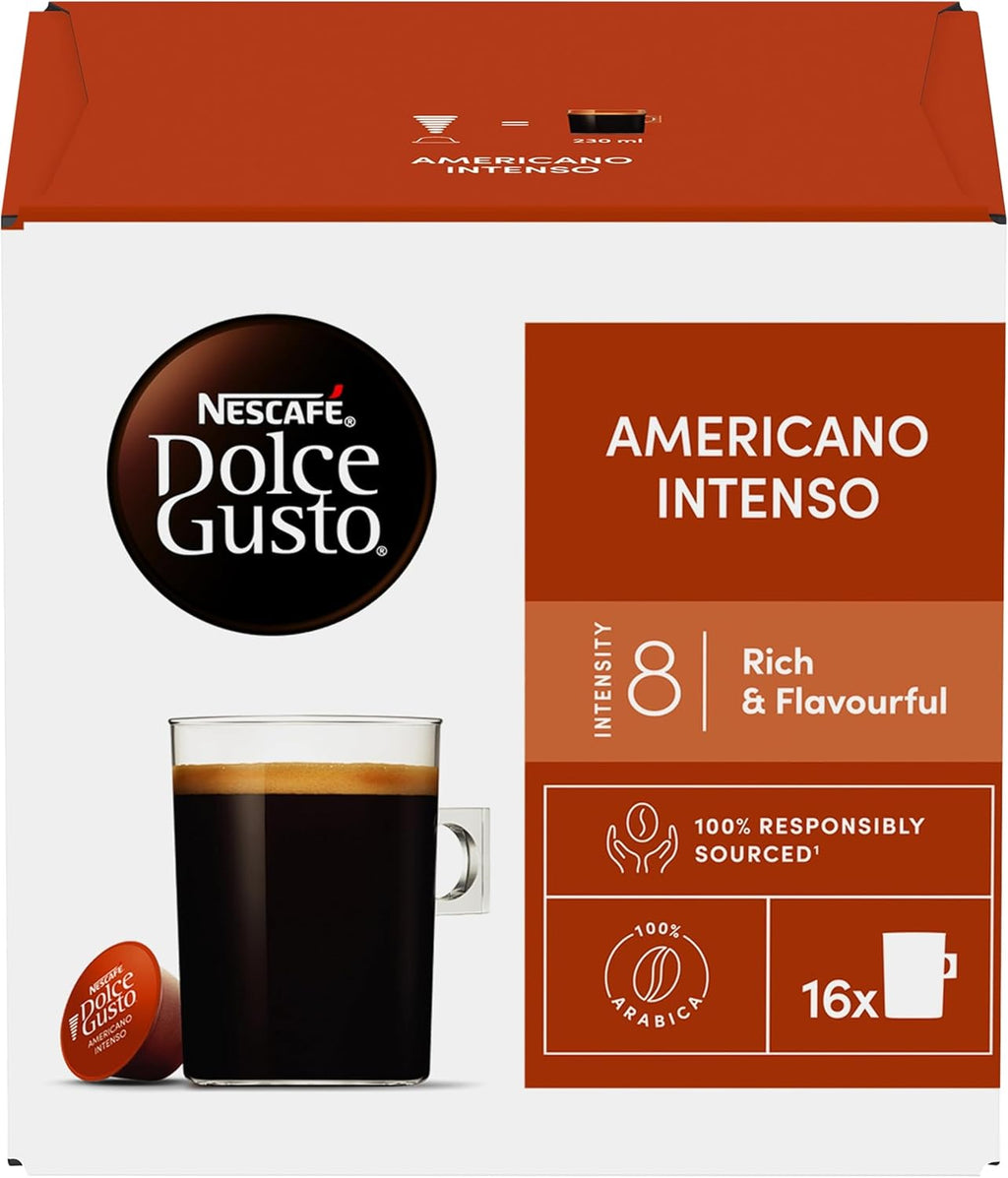 NESCAFÉ DOLCE GUSTO Americano Intenso Coffee Pods (Total 48 Servings)