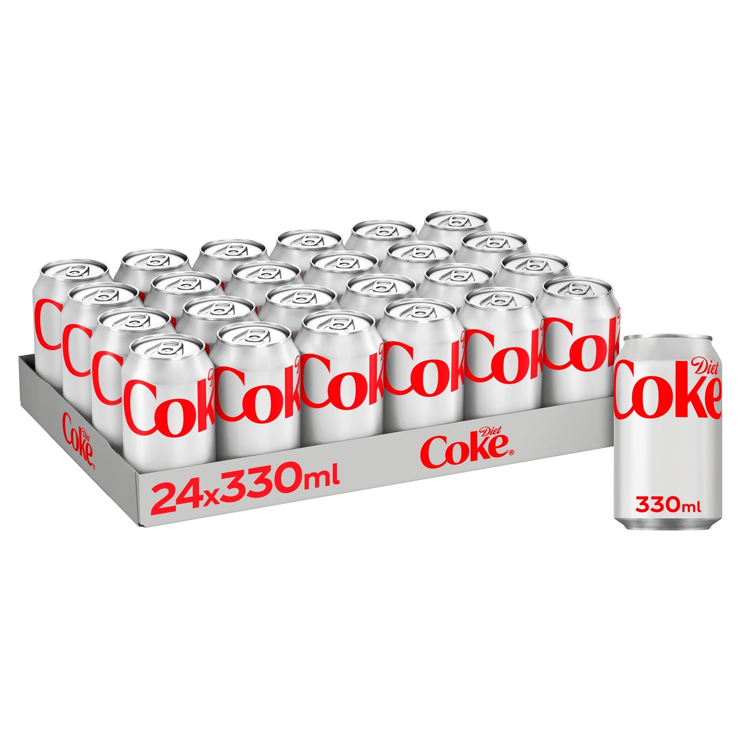 Diet Coke Soft Drink Cans, 24 x 330 mL