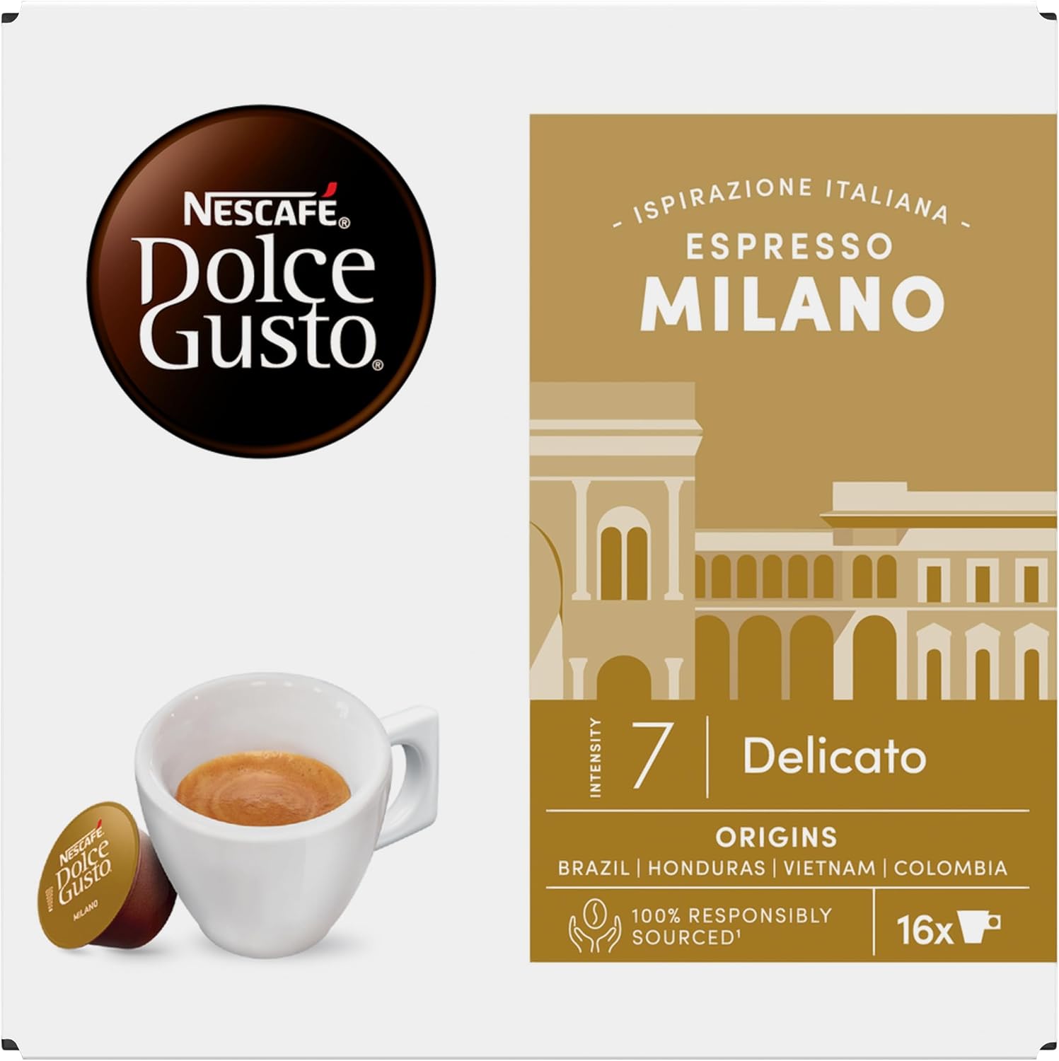 NESCAFÉ Dolce Gusto | Espresso Milano | 16 capsules | 3 Packs | 48 Cups