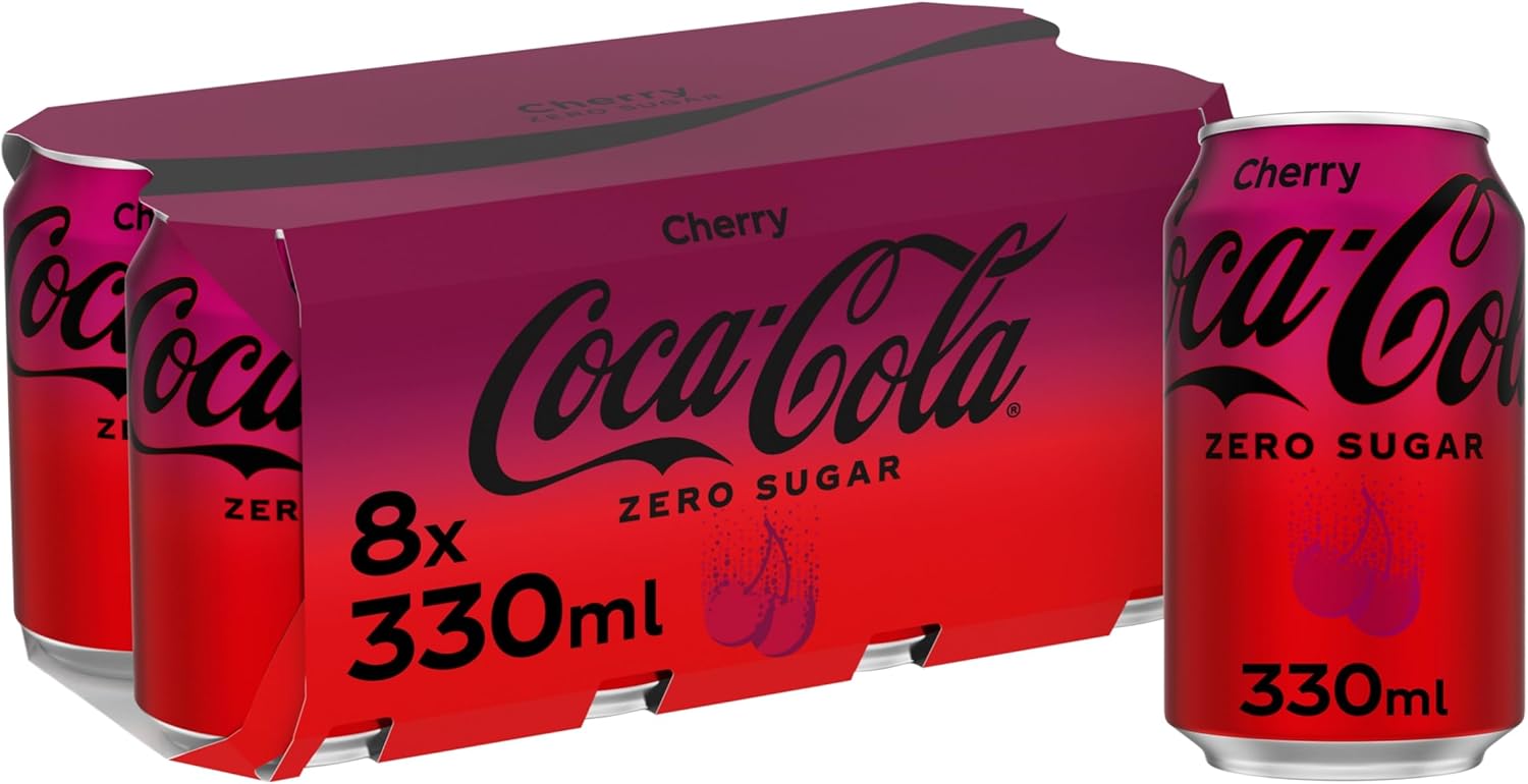 Coca-Cola Zero Sugar Soft Drink Cans, 24 x 330 mL