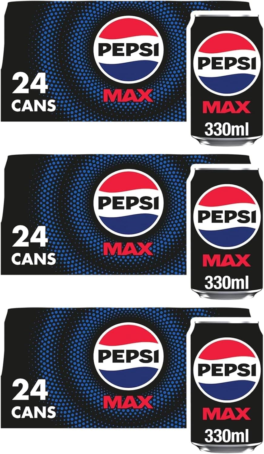 Pepsi Max No Sugar Cola Cans 24 x 330ml