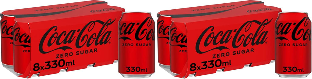 Coca-Cola Zero Sugar Soft Drink Cans, 24 x 330 mL