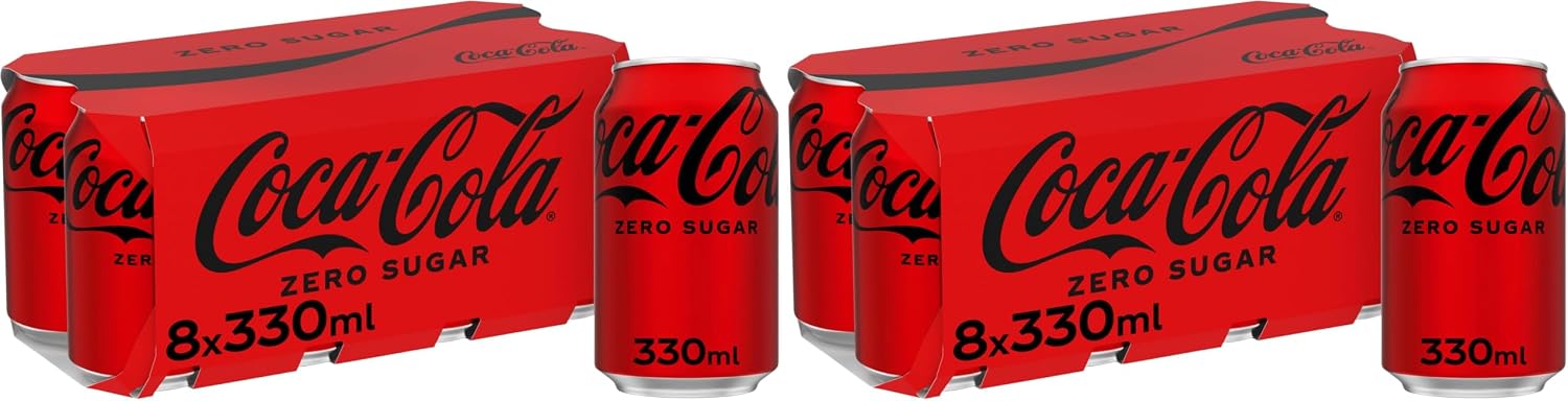 Coca-Cola Zero Sugar Soft Drink Cans, 24 x 330 mL