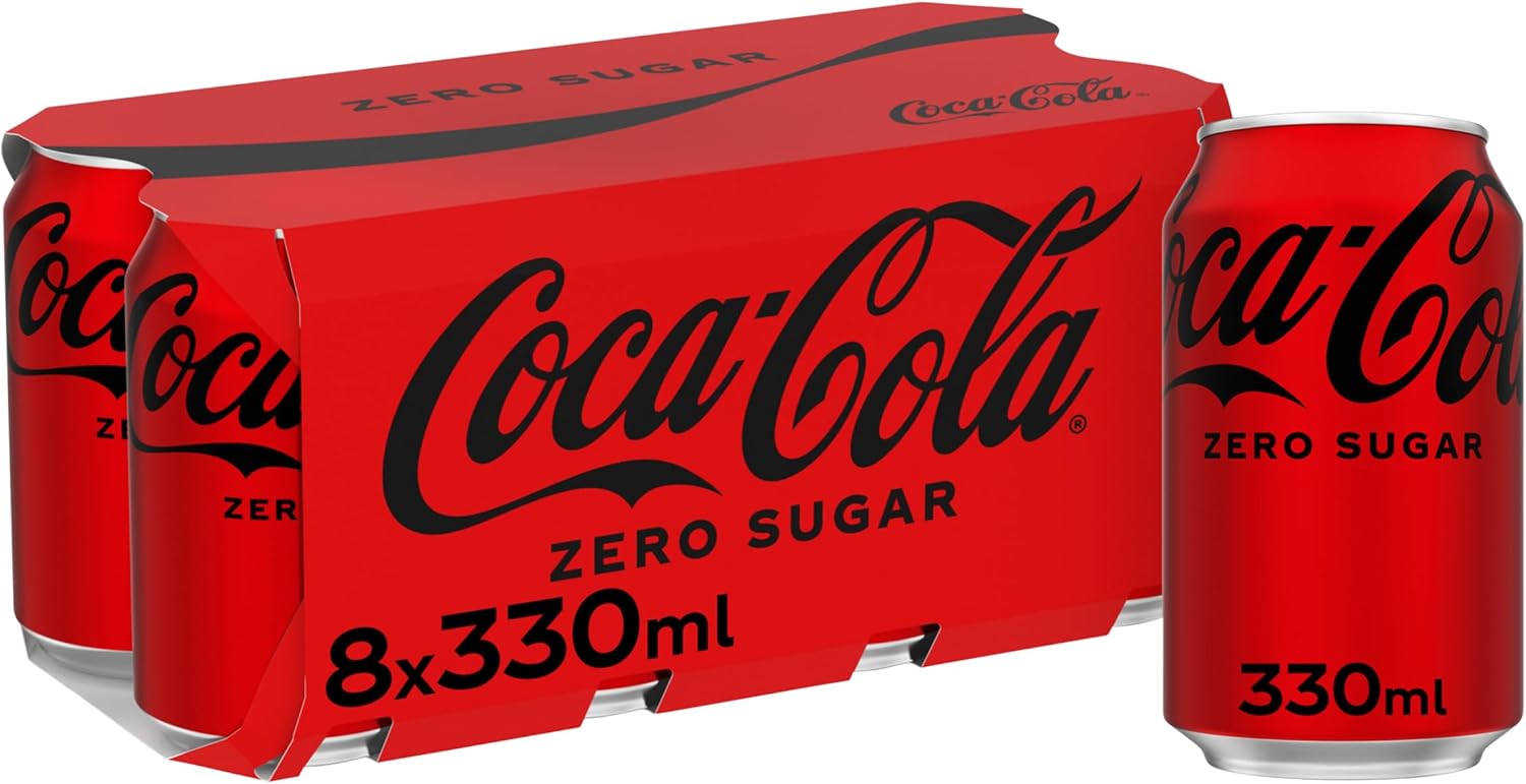 Coca-Cola Zero Sugar Soft Drink Cans, 24 x 330 mL