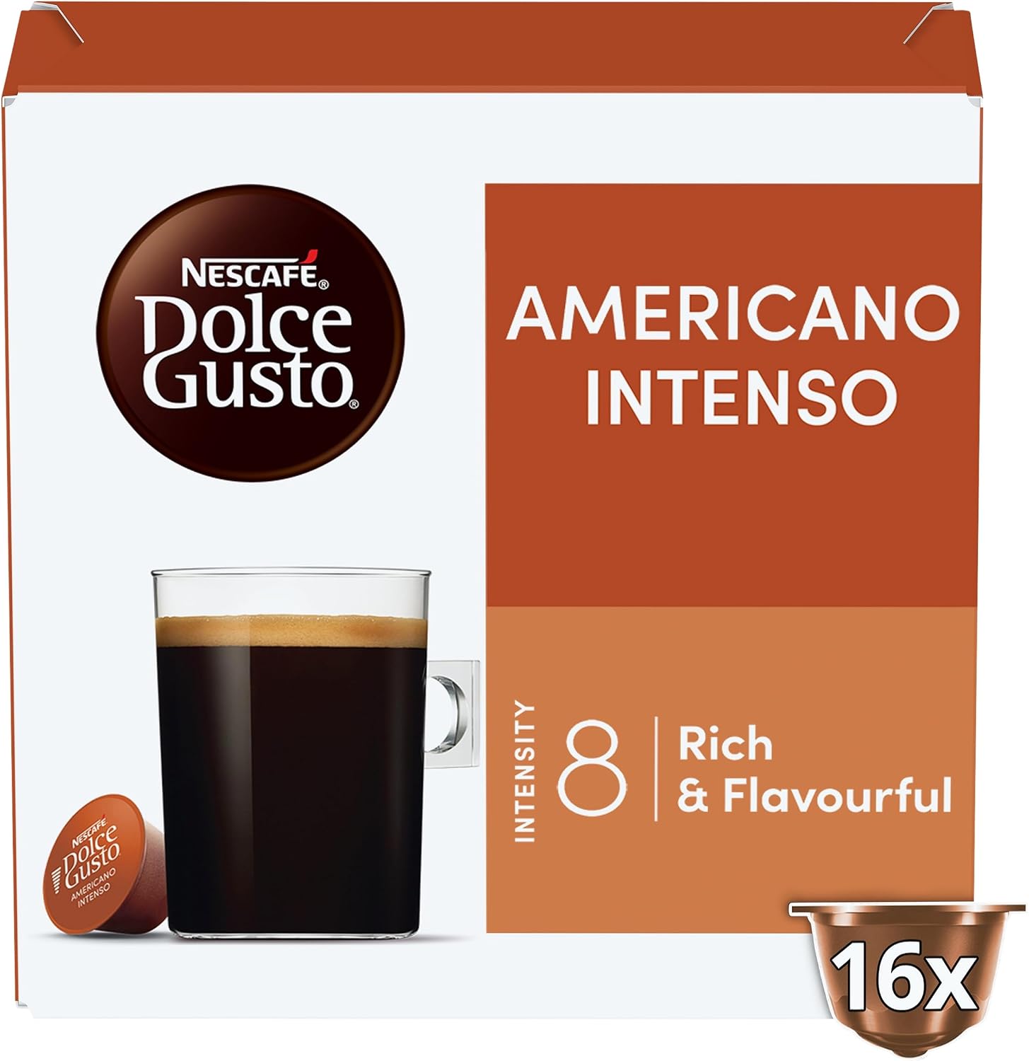 NESCAFÉ DOLCE GUSTO Americano Intenso Coffee Pods (Total 48 Servings)