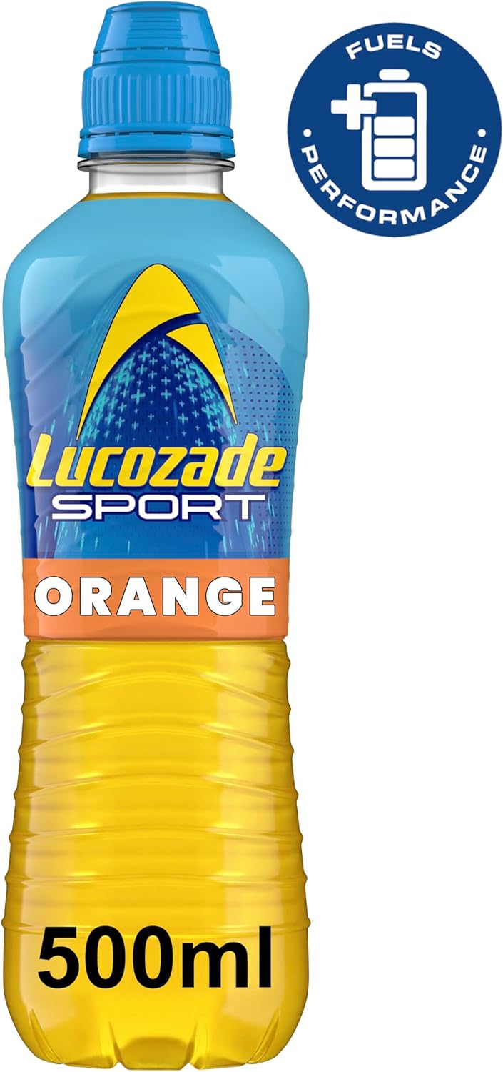 Lucozade Sport Body Fuel - Orange 4x500ml , Isotonic sports drink, with Electrolytes and Vitamin B3 ,Still , Bursting with Flavour