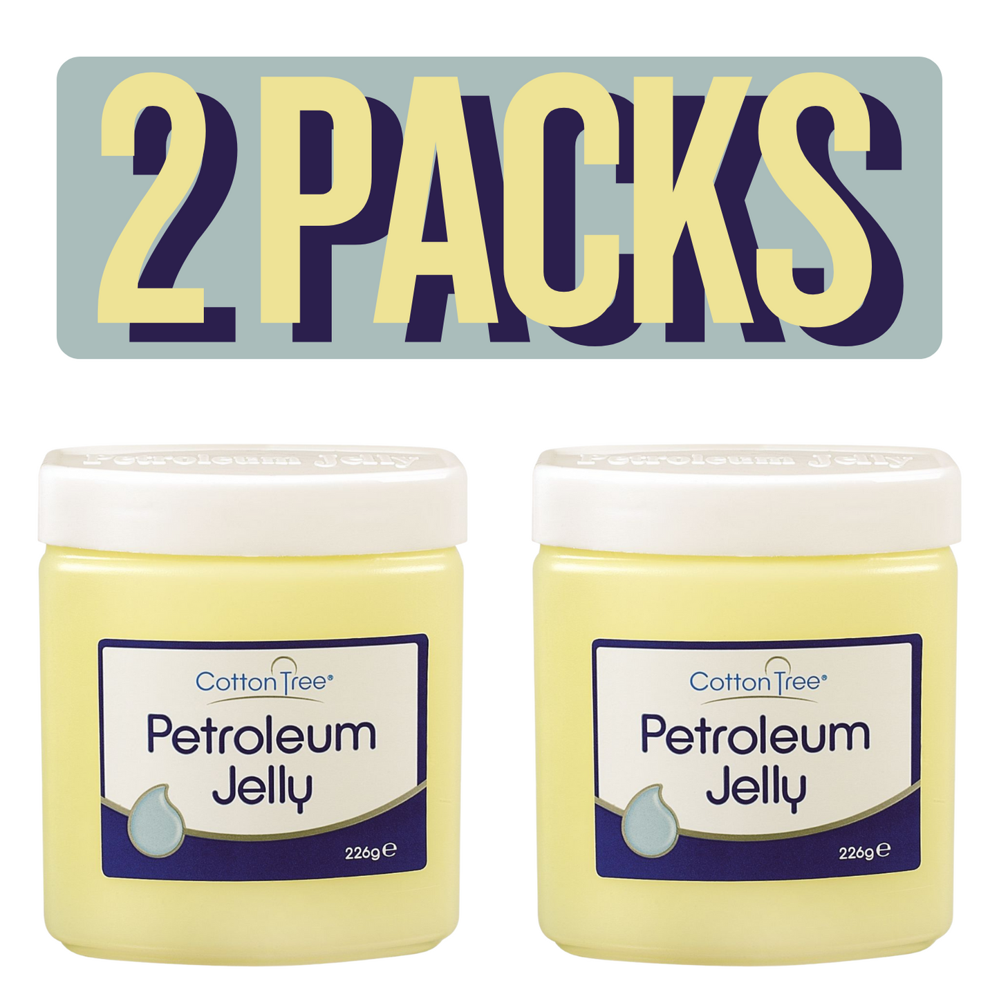 Cotton Tree Original Petroleum Jelly Pot Dry Skin Protection Burns Chapping 226g