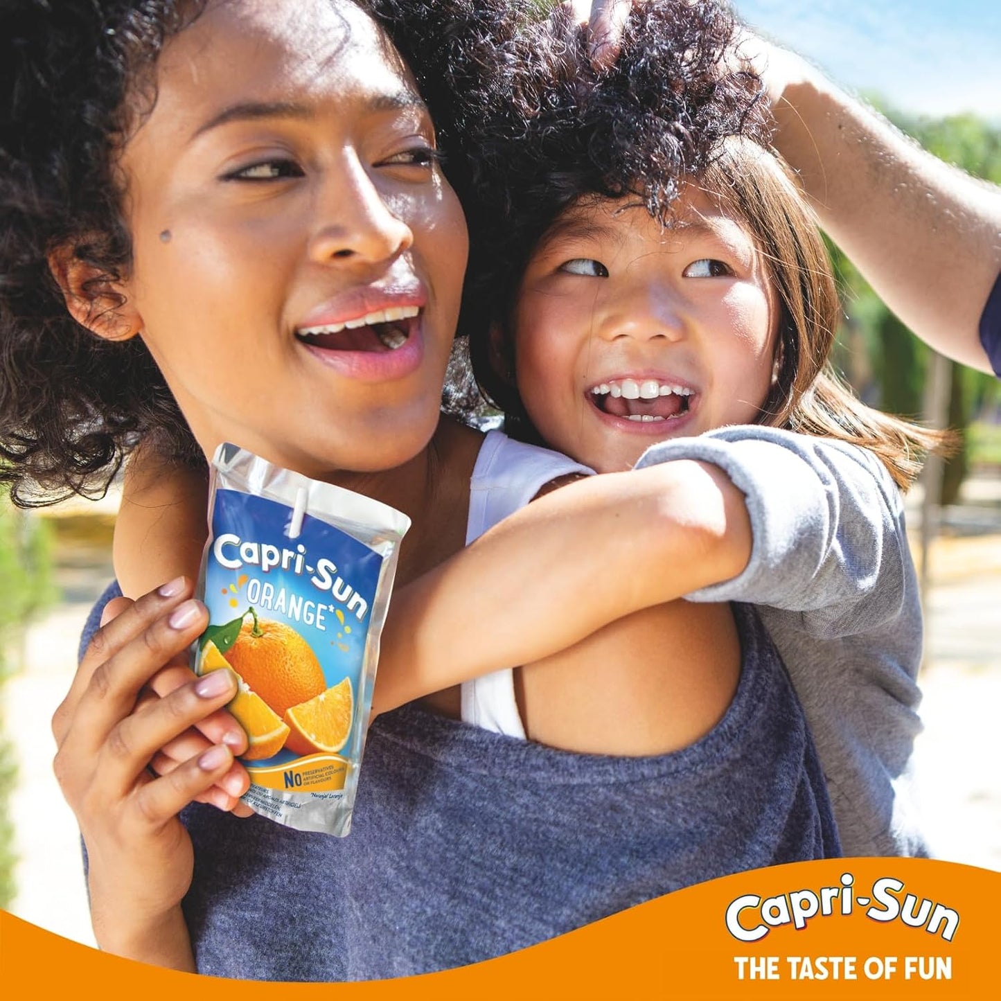 Capri-Sun Orange Kids' Juice Drink (8 x 200ml) Made with Real Fruit Juice - No Artificial Ingredients - Vegan, Gluten Free,packaging may vary