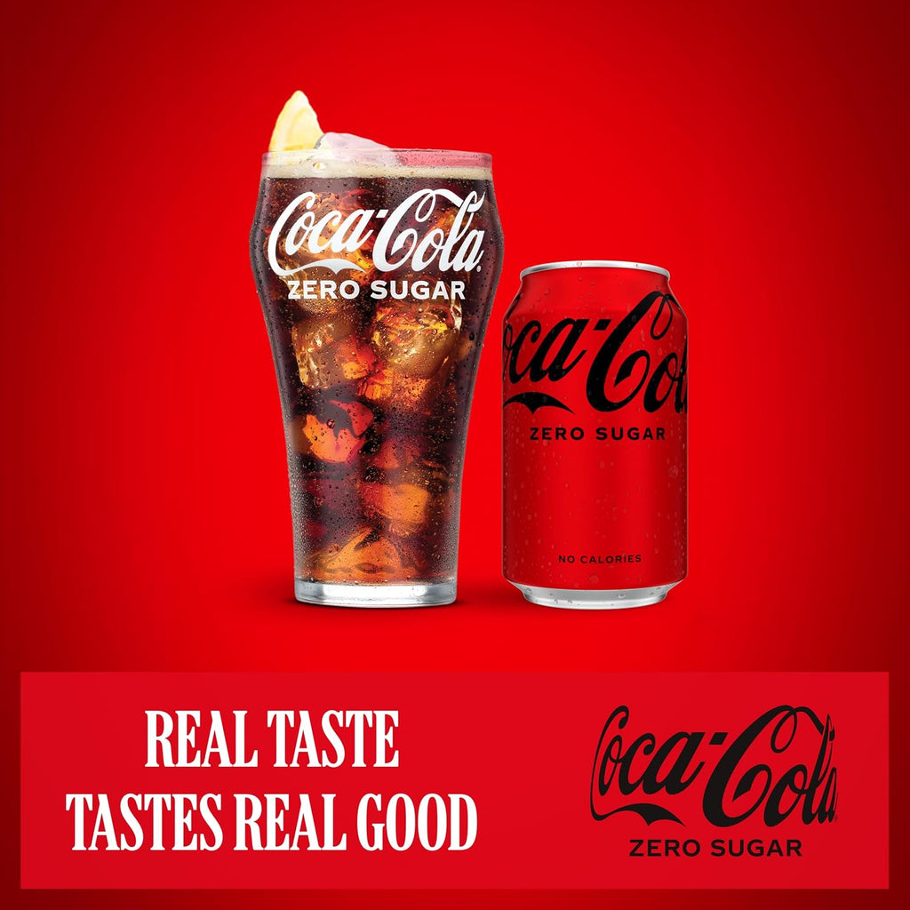 Coca-Cola Zero Sugar Soft Drink Cans, 24 x 330 mL