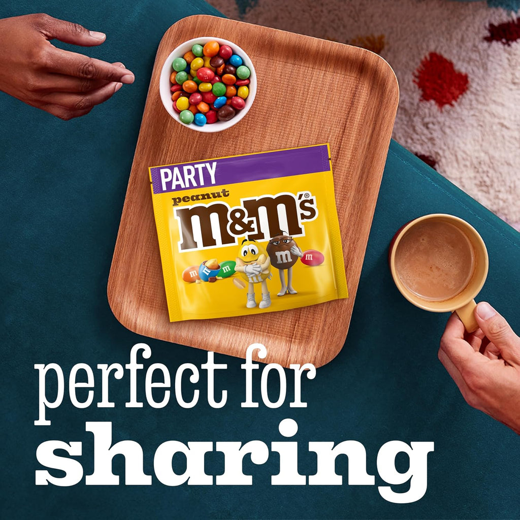 M&M’s Peanut & Milk Chocolate Bulk Sharing Bag 800g – Bulk Chocolate Sweets with Roasted Peanuts, Crispy Shell Candy, Chocolate Party Bag, Chocolate Gift, Snacks & Sharing Chocolate Treats