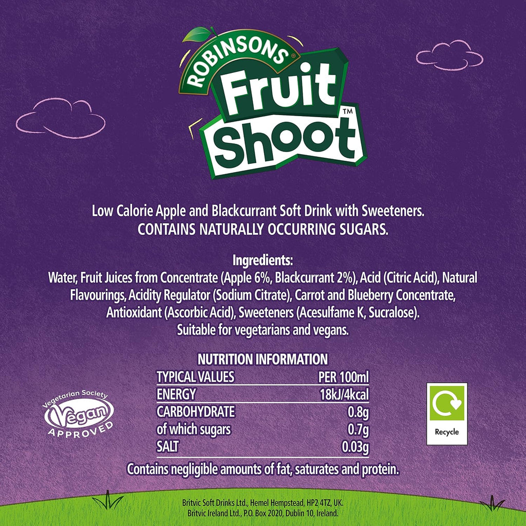 Fruit Shoot Apple & Blackcurrant, 200 ml (Pack of 24)