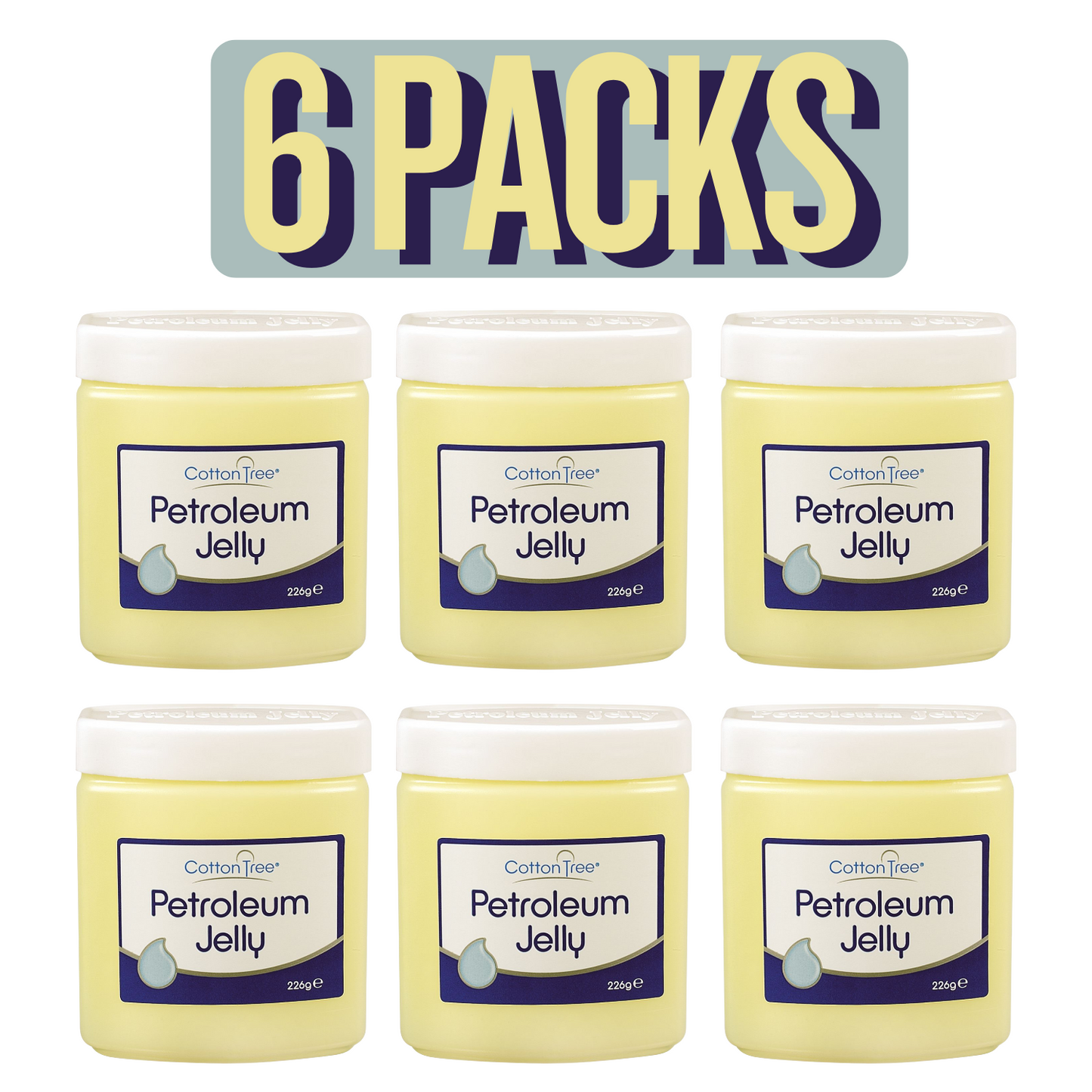 Cotton Tree Original Petroleum Jelly Pot Dry Skin Protection Burns Chapping 226g