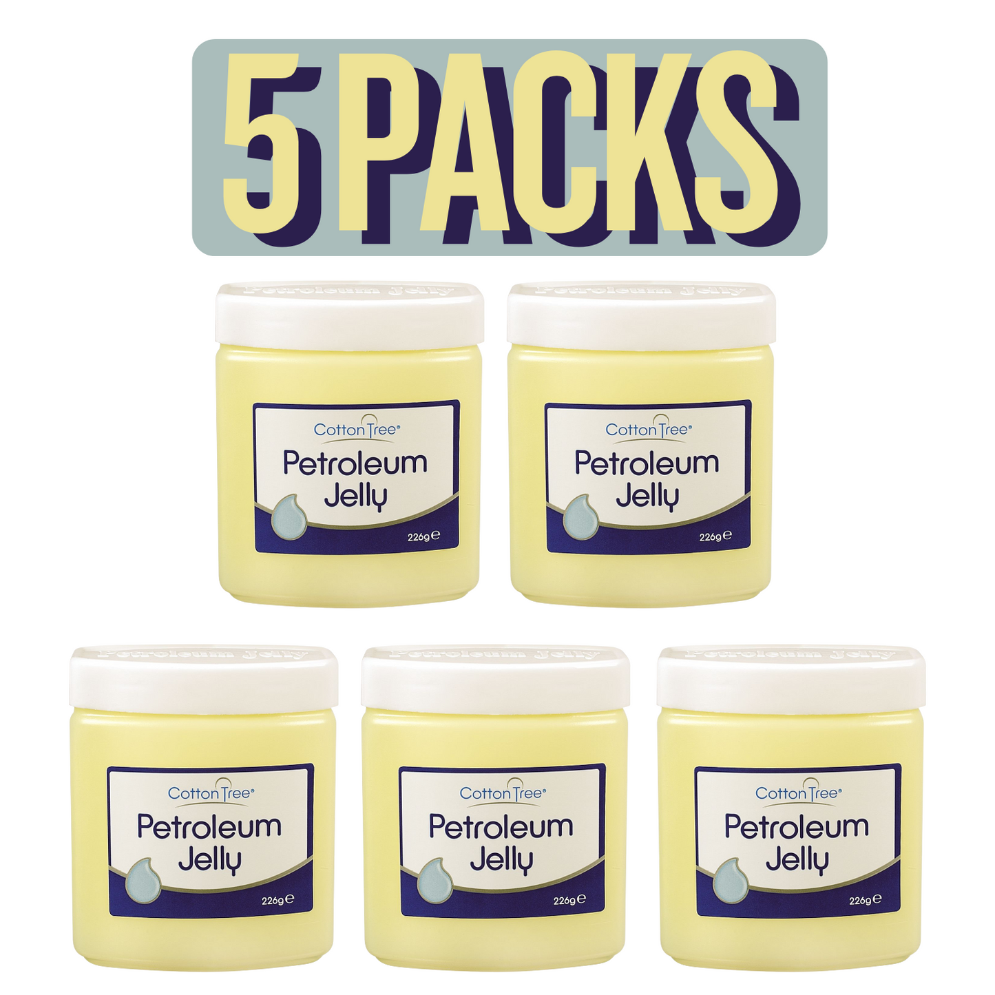 Cotton Tree Original Petroleum Jelly Pot Dry Skin Protection Burns Chapping 226g