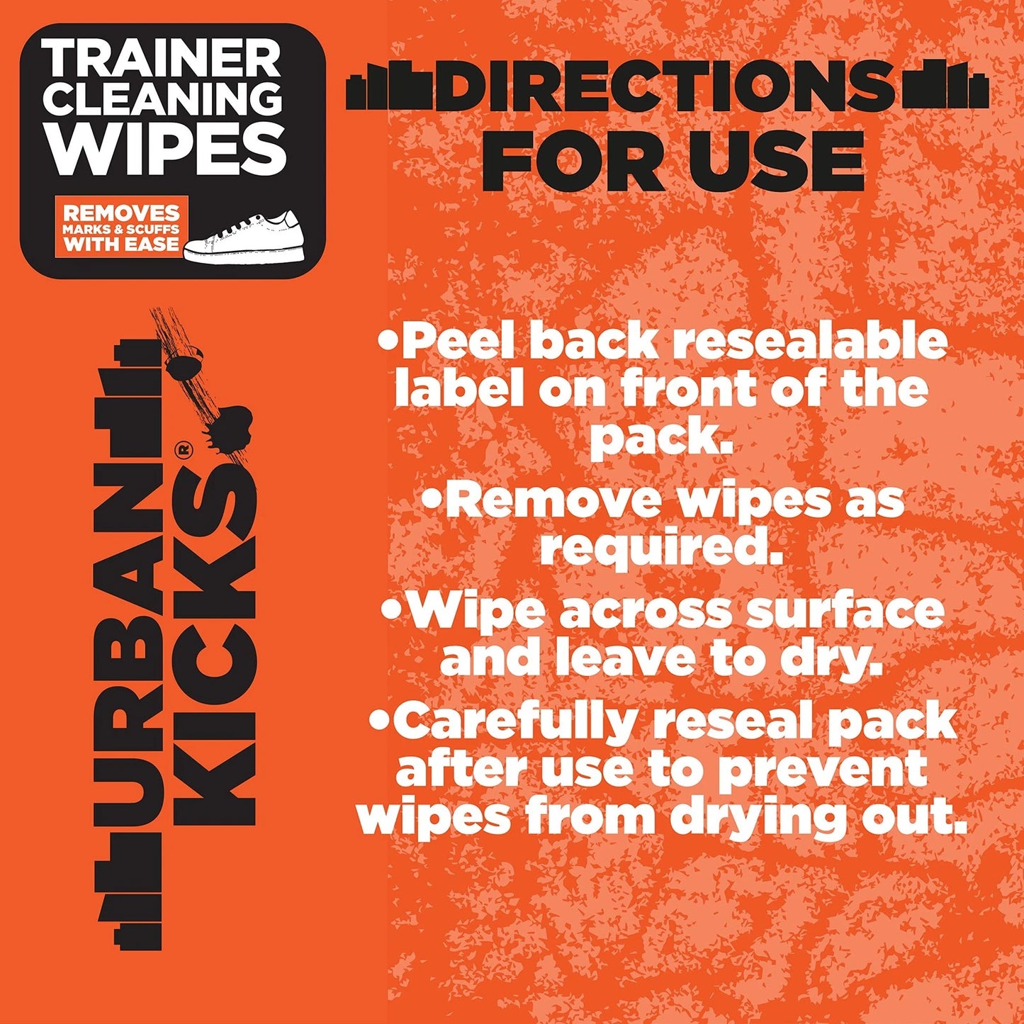 Urban Kicks Plastic Free Wipe For Trainers Clean &amp; Protect Wipes 30Pk