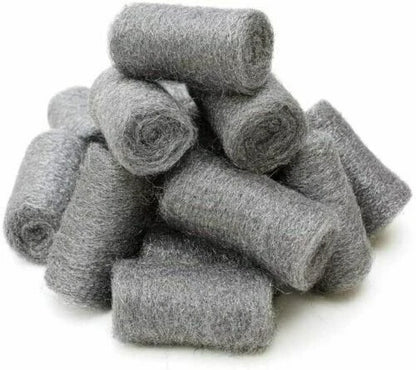 12 pack Steel Wire Mini Wool Pads Smoothing Rust Fine Sanding Grease Grade 0