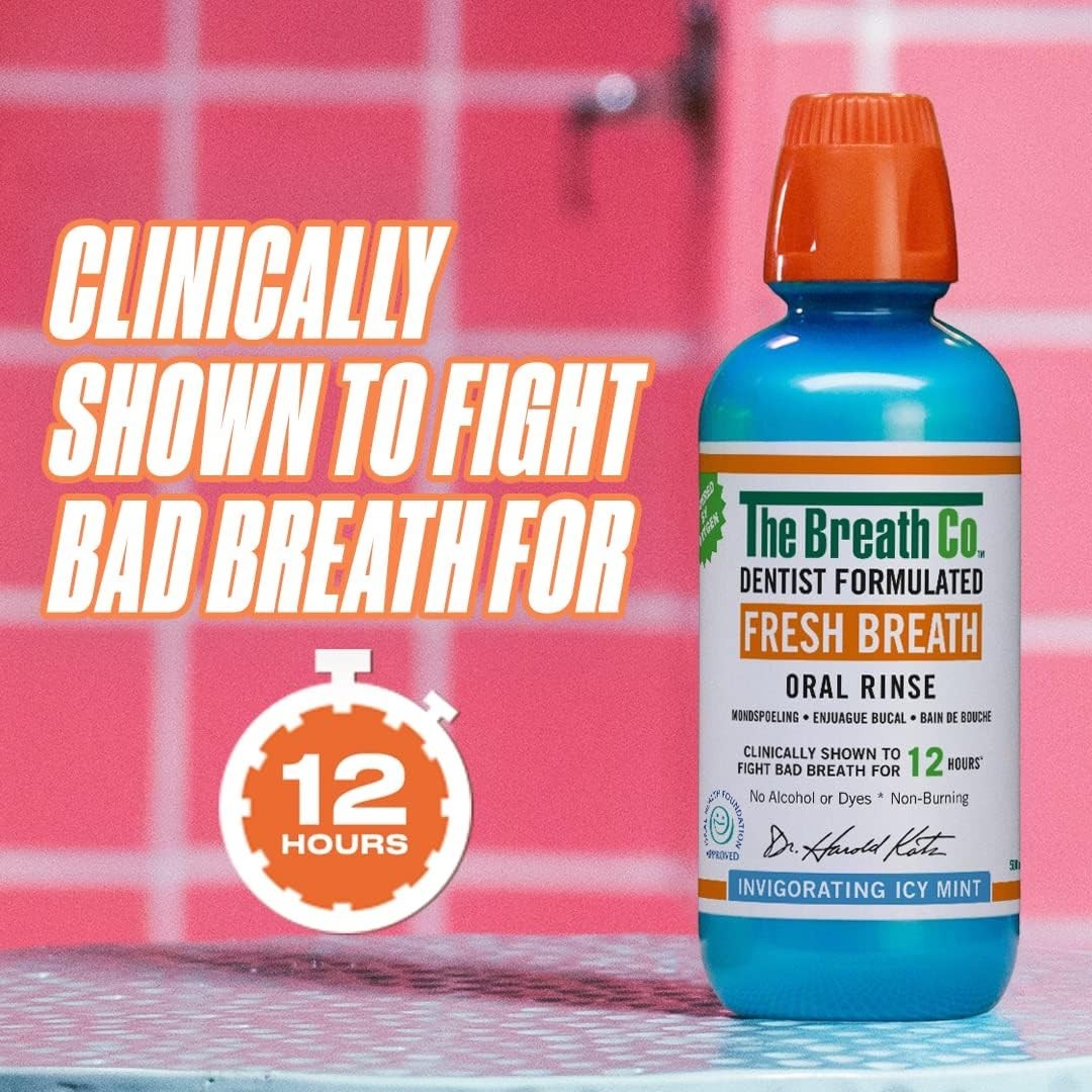 The Breath Co Alcohol Free Mouthwash -Dentist Formulated Oral Rinse for 12 300ML