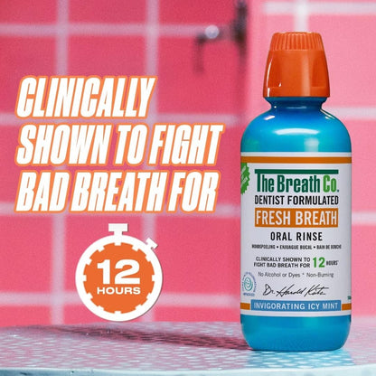 The Breath Co Alcohol Free Mouthwash -Dentist Formulated Oral Rinse for 12 300ML