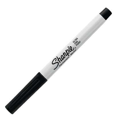Sharpie Permanent Markers Ultra Fine Point for Precise Marks Black Ink 2 Marker