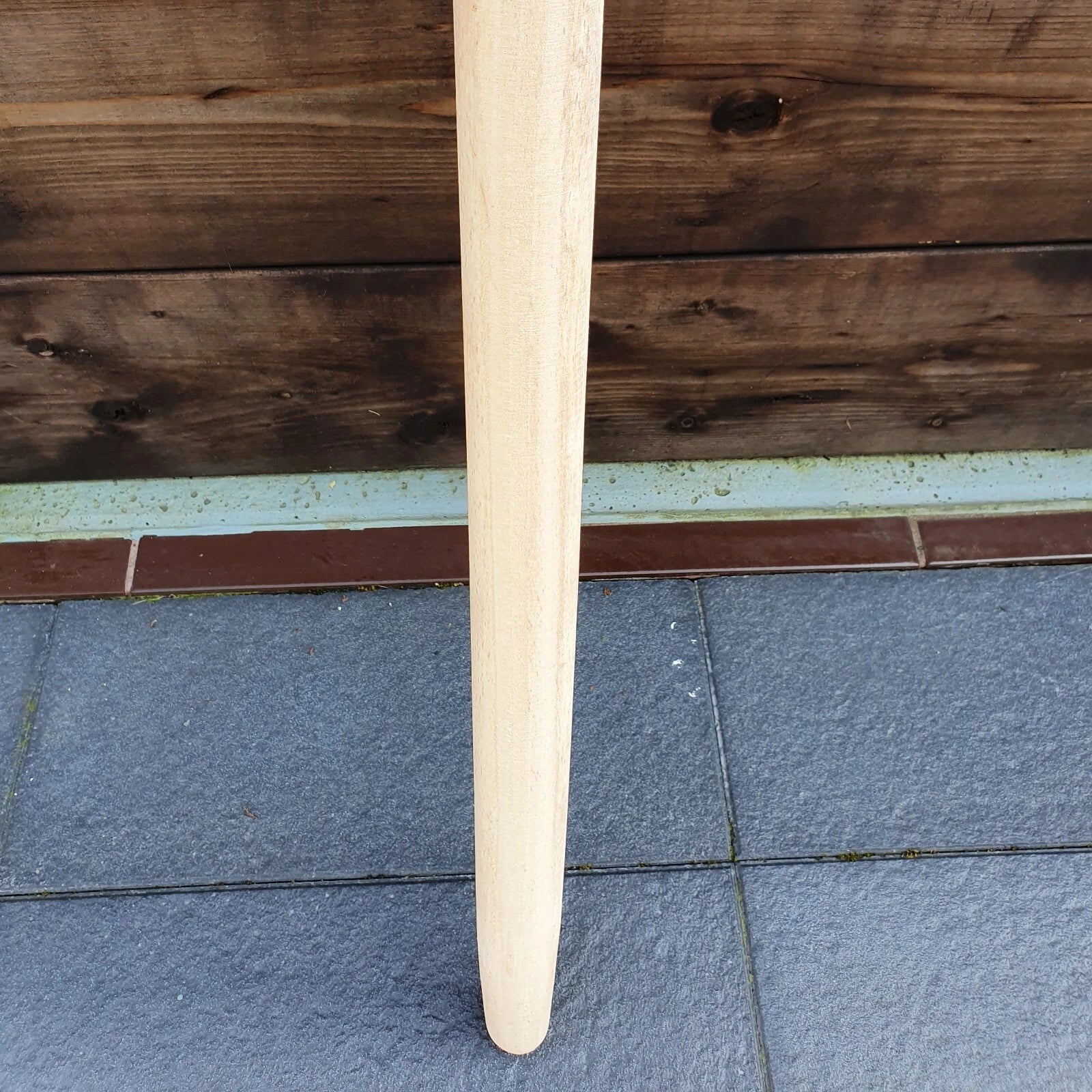 D Type 1m Long Solid Wooden Shovel Spade Fork Shaft with Metal Handle New ❀ D02
