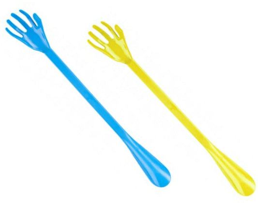 2pk 2 in 1 BACK SCRATCHER SHOE HORN Boot Aid Reusable Long Reach Handle Massager