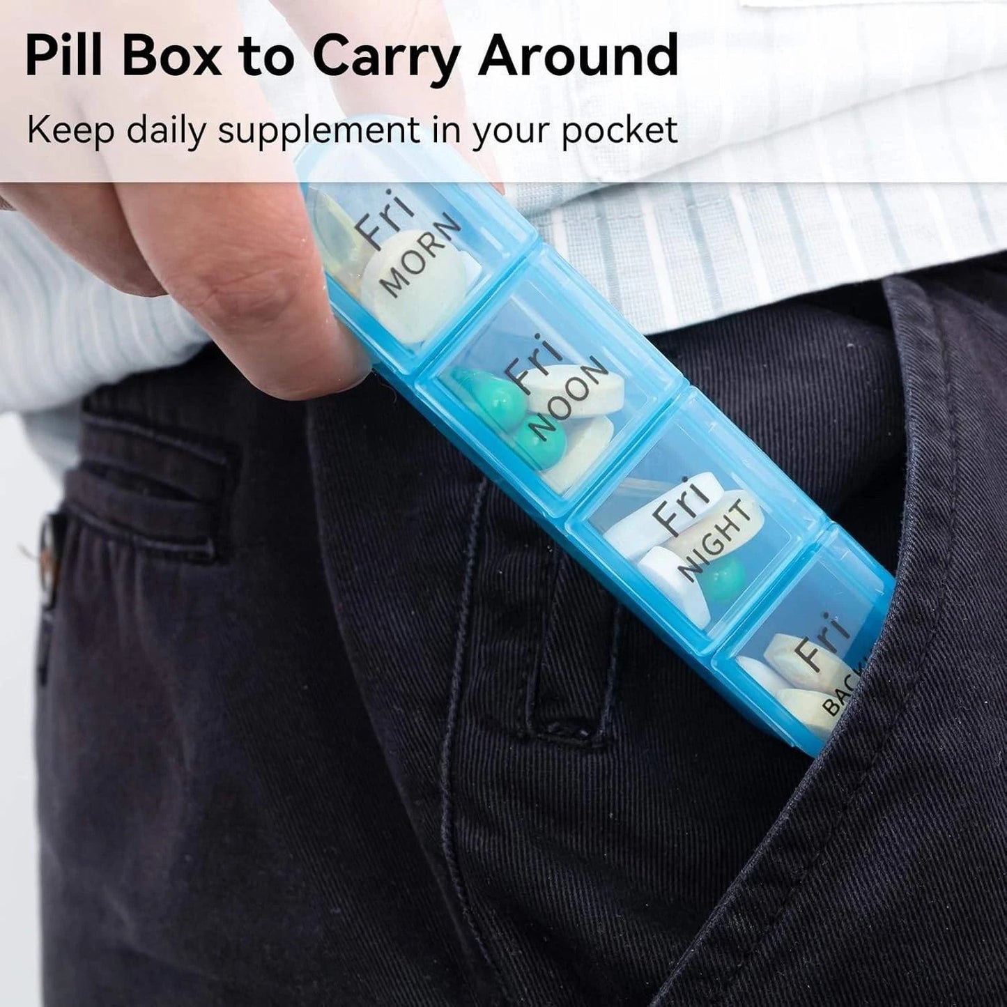 Pills box 28 Slot 7 Days Weekly Tablet Medicine Box Holder Storage Organizer