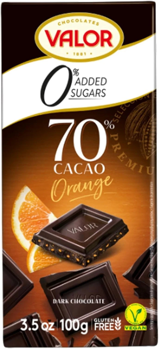 Valor Sugar Free Dark Chocolate Bar - Diabetic with 100g