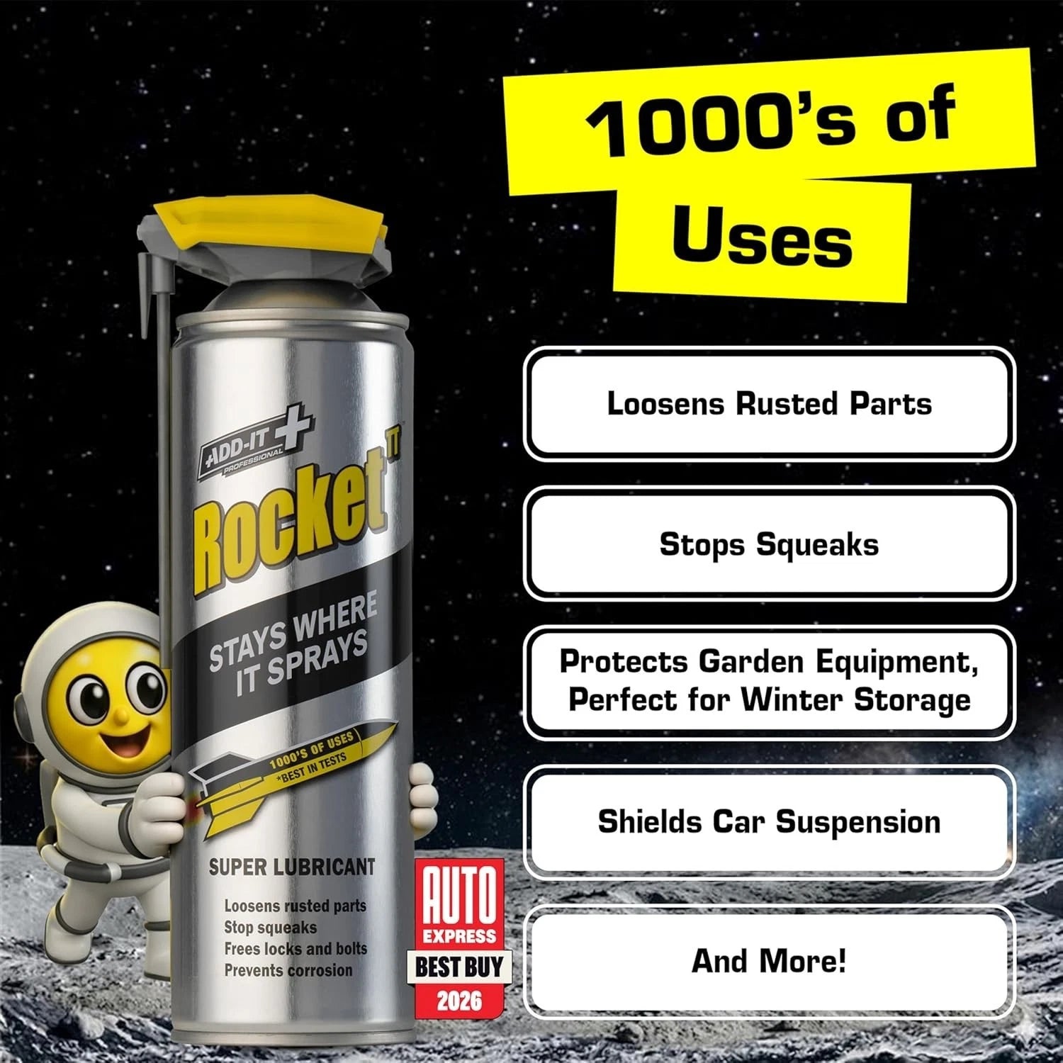 Rocket TT Super Tube Lubricant Spray 450ml | Rust Remover &amp; Anti-Corrosion