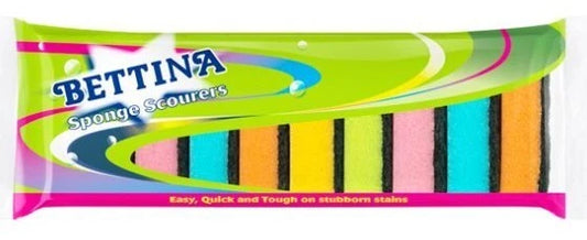 Bettina Multi-Colour Sponge Scourers - Pack of 10