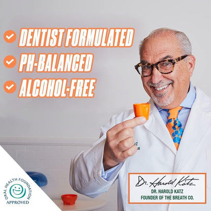 The Breath Co Alcohol Free Mouthwash -Dentist Formulated Oral Rinse for 12 300ML