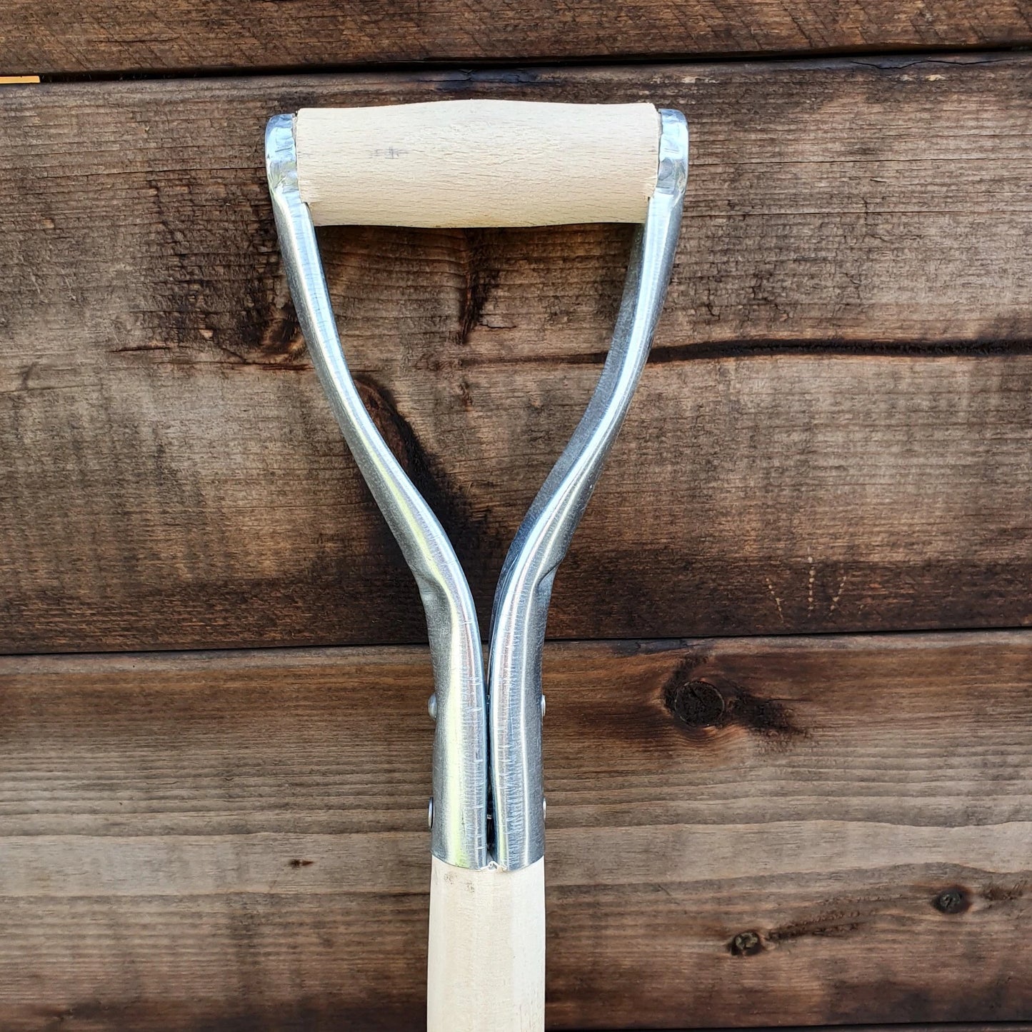 D Type 1m Long Solid Wooden Shovel Spade Fork Shaft with Metal Handle New ❀ D02