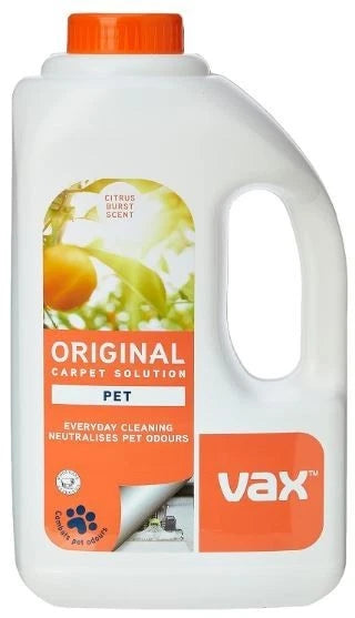 Vax Original Carpet Solution Shampoo 1.5L Scented Cleaner Upholstery or Carpet