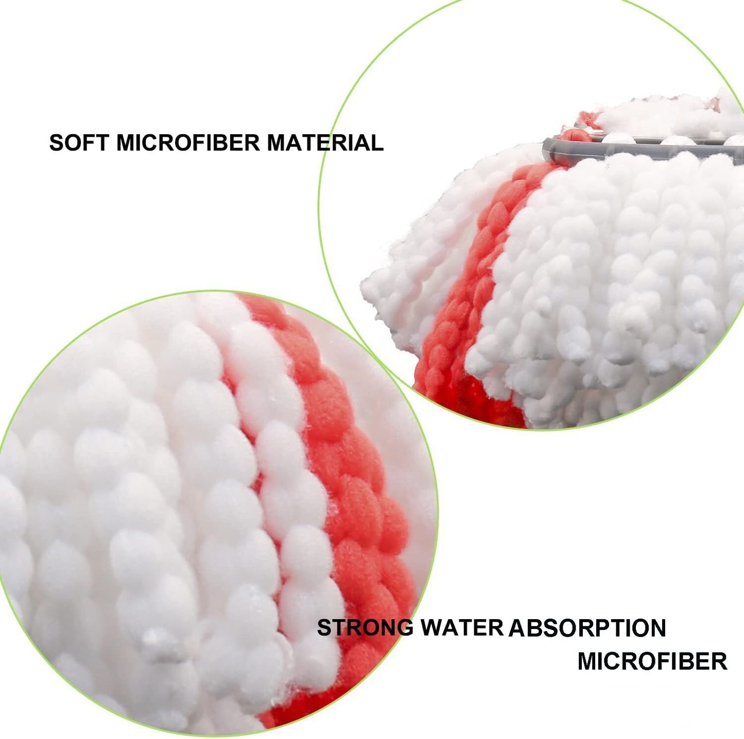 5-Pack Cleaning Turbo Microfiber Replacement Refill Mop Heads for Vileda Wring
