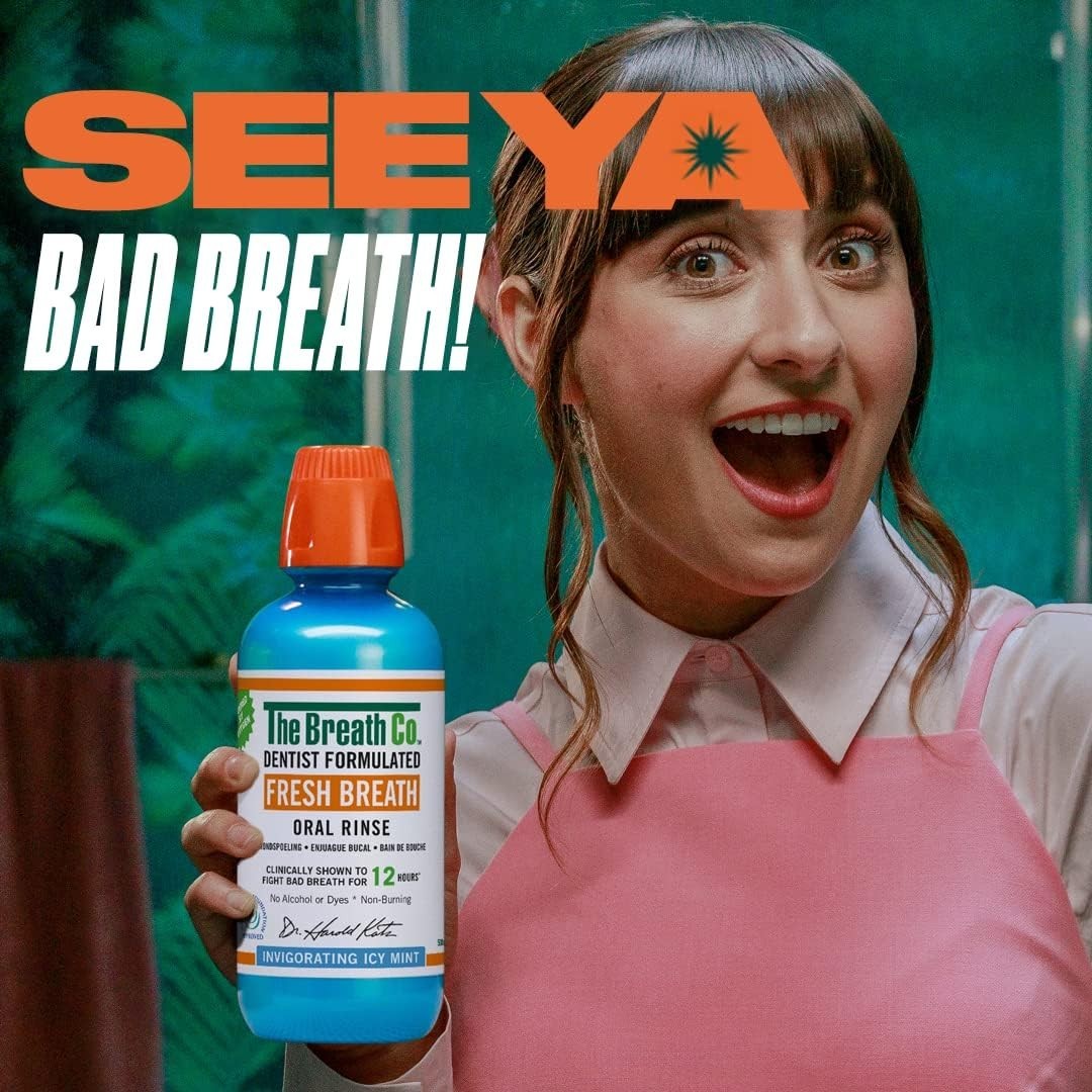 The Breath Co Alcohol Free Mouthwash -Dentist Formulated Oral Rinse for 12 300ML