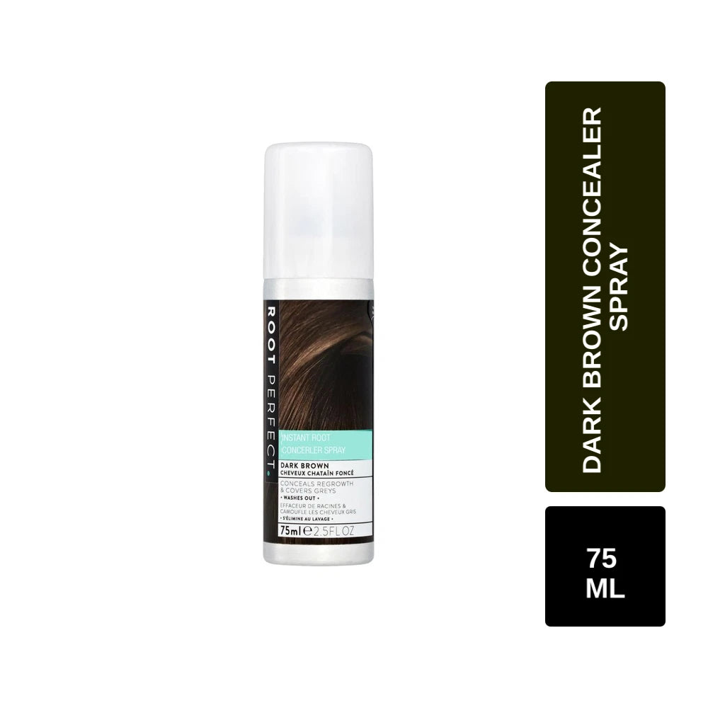 Root Perfect Dark Brown Hair Concealer Spray 75ml - Pack of 3