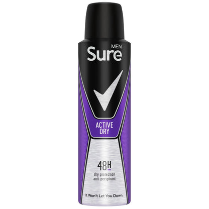 Sure Men Active Dry Anti-Perspiran<wbr/>t 48H Protection Active Dry Deodorant 150ml
