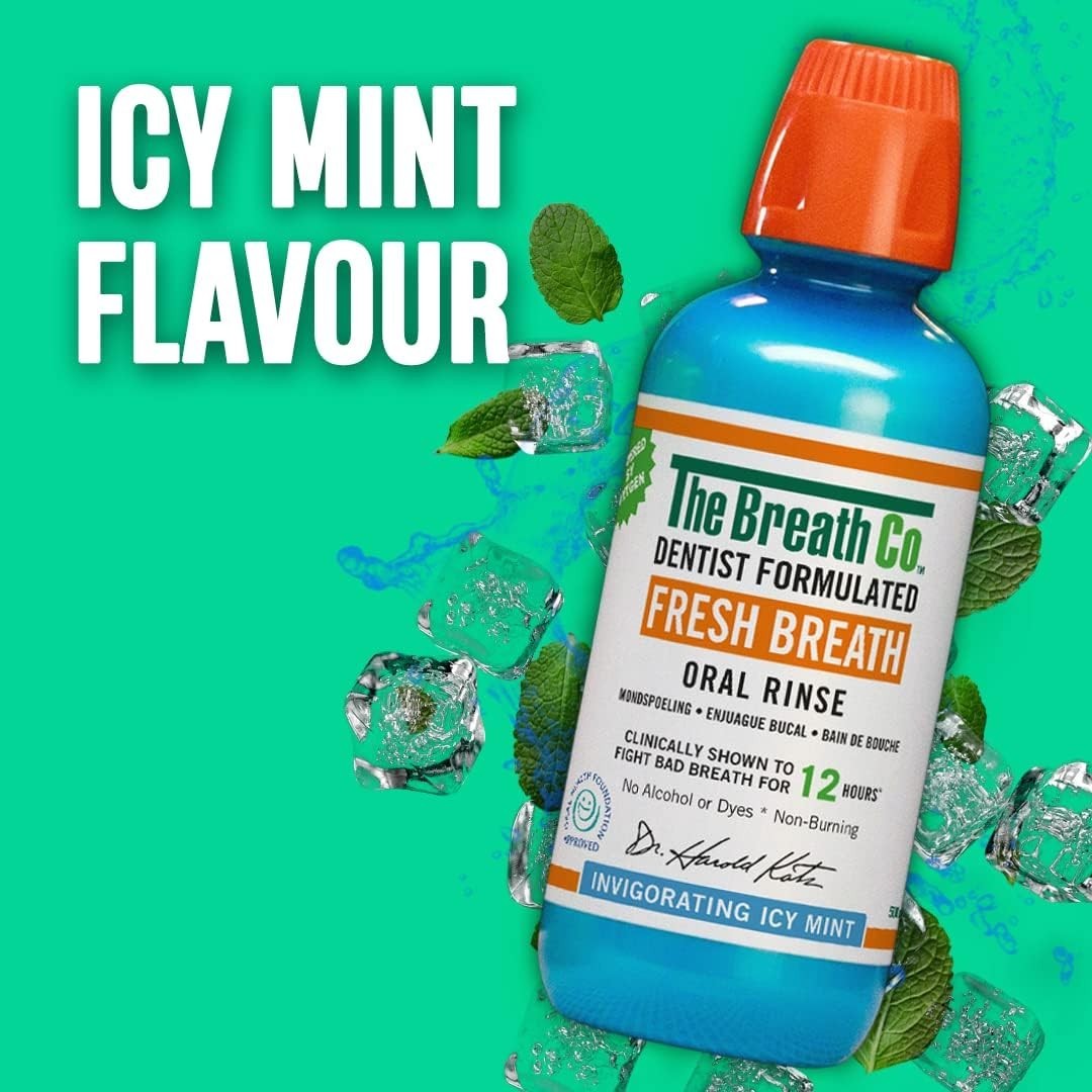 The Breath Co Alcohol Free Mouthwash -Dentist Formulated Oral Rinse for 12 300ML