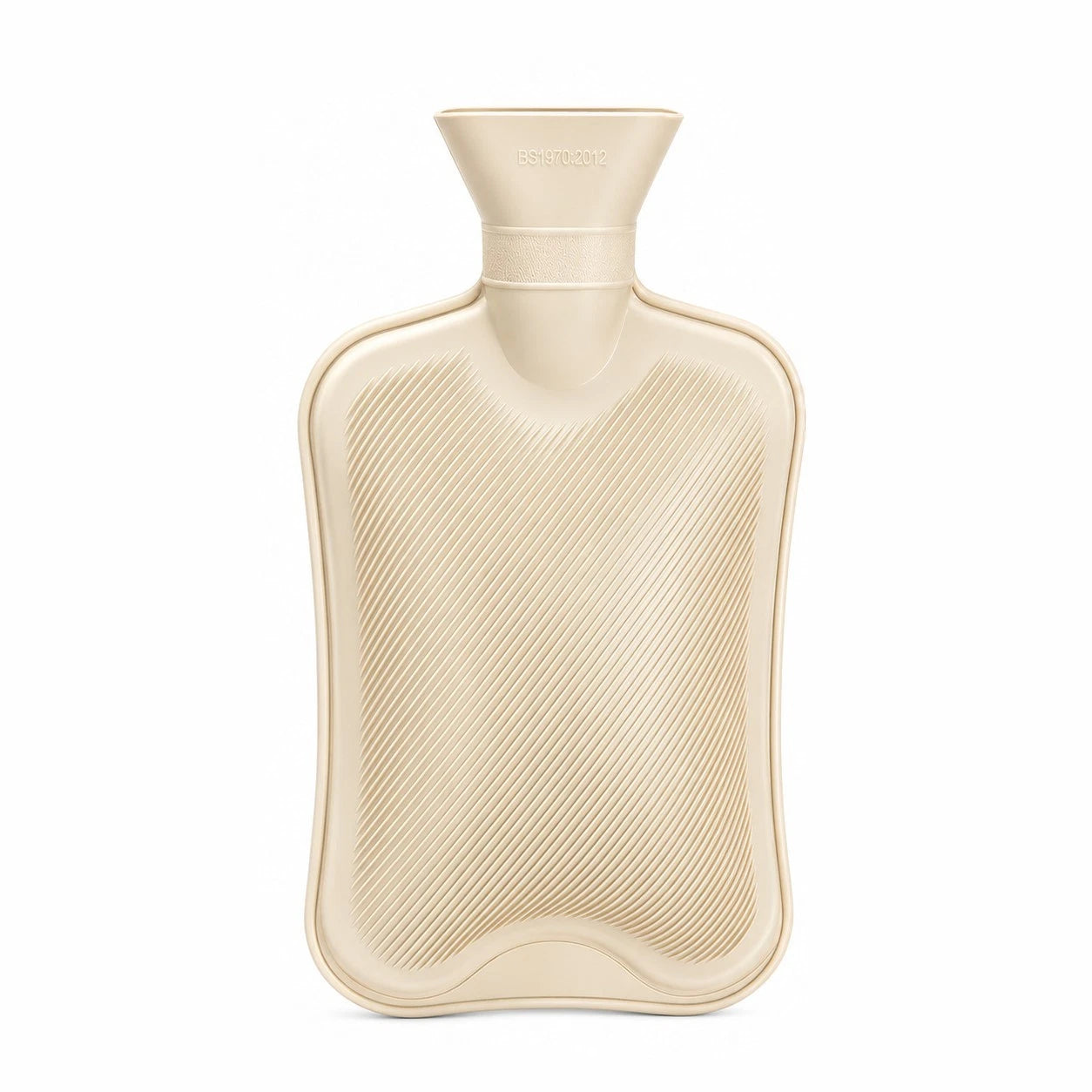 2L LARGE NATURAL RUBBER RIBBED HOT WATER BOTTLE BED WARMER WINTER WARM COLD
