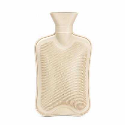 2L LARGE NATURAL RUBBER RIBBED HOT WATER BOTTLE BED WARMER WINTER WARM COLD