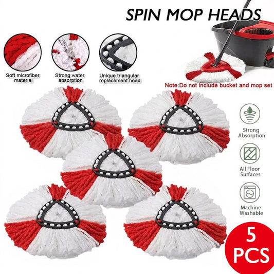 5-Pack Cleaning Turbo Microfiber Replacement Refill Mop Heads for Vileda Wring