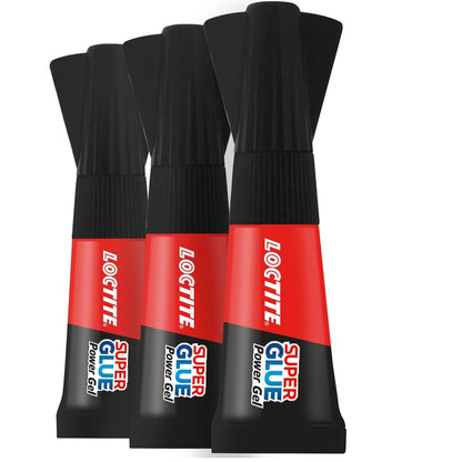 Loctite Mini Trio Super Glue Gel for High-Quality Repair for All Materials, 3x1g