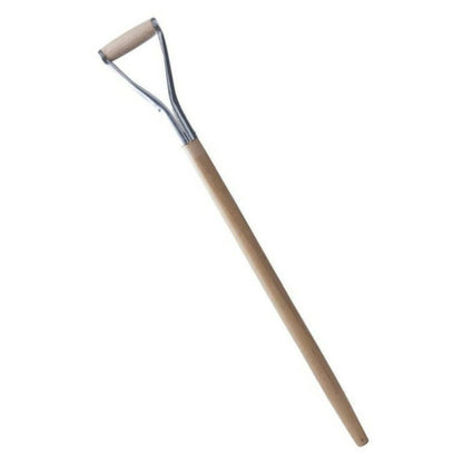 D Type 1m Long Solid Wooden Shovel Spade Fork Shaft with Metal Handle New ❀ D02